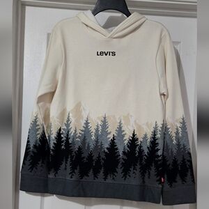 NWOT Levi's Off-White Hoodie with Forest Graphic